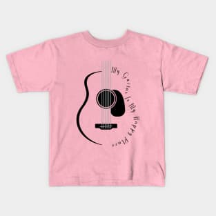 My Guitar Is My Happy Place Kids T-Shirt